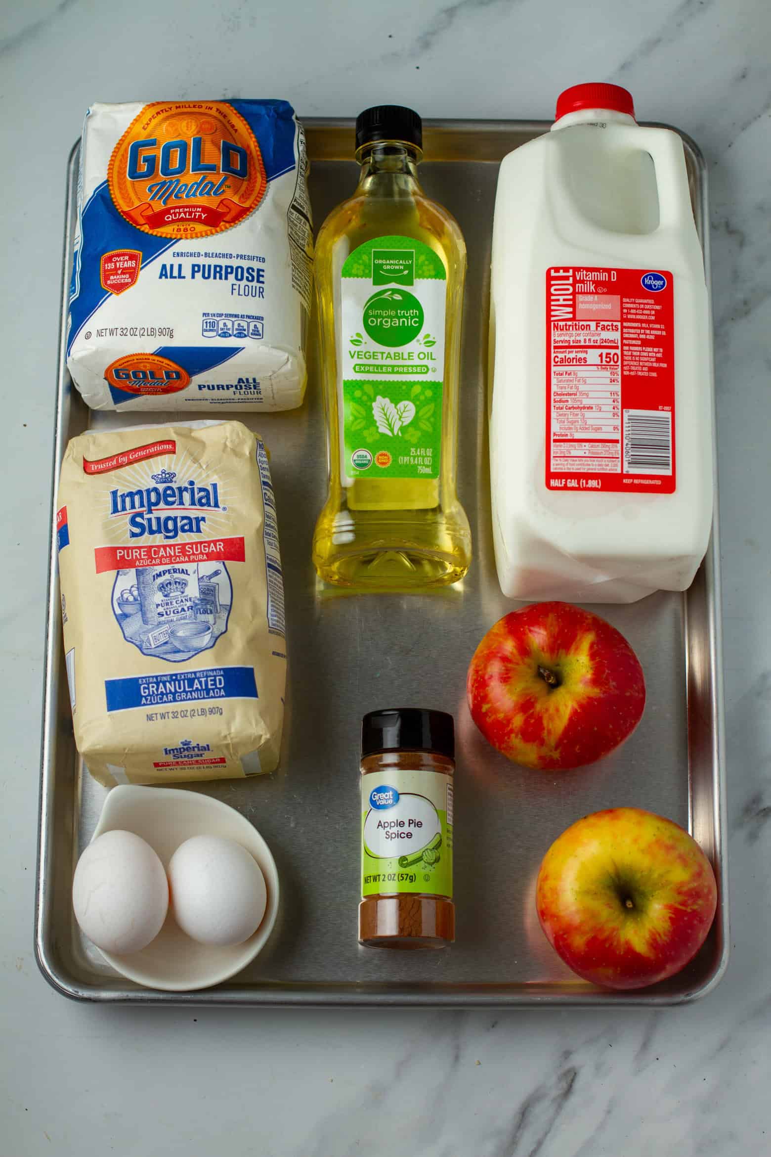 Apple Crepes Ingredients.