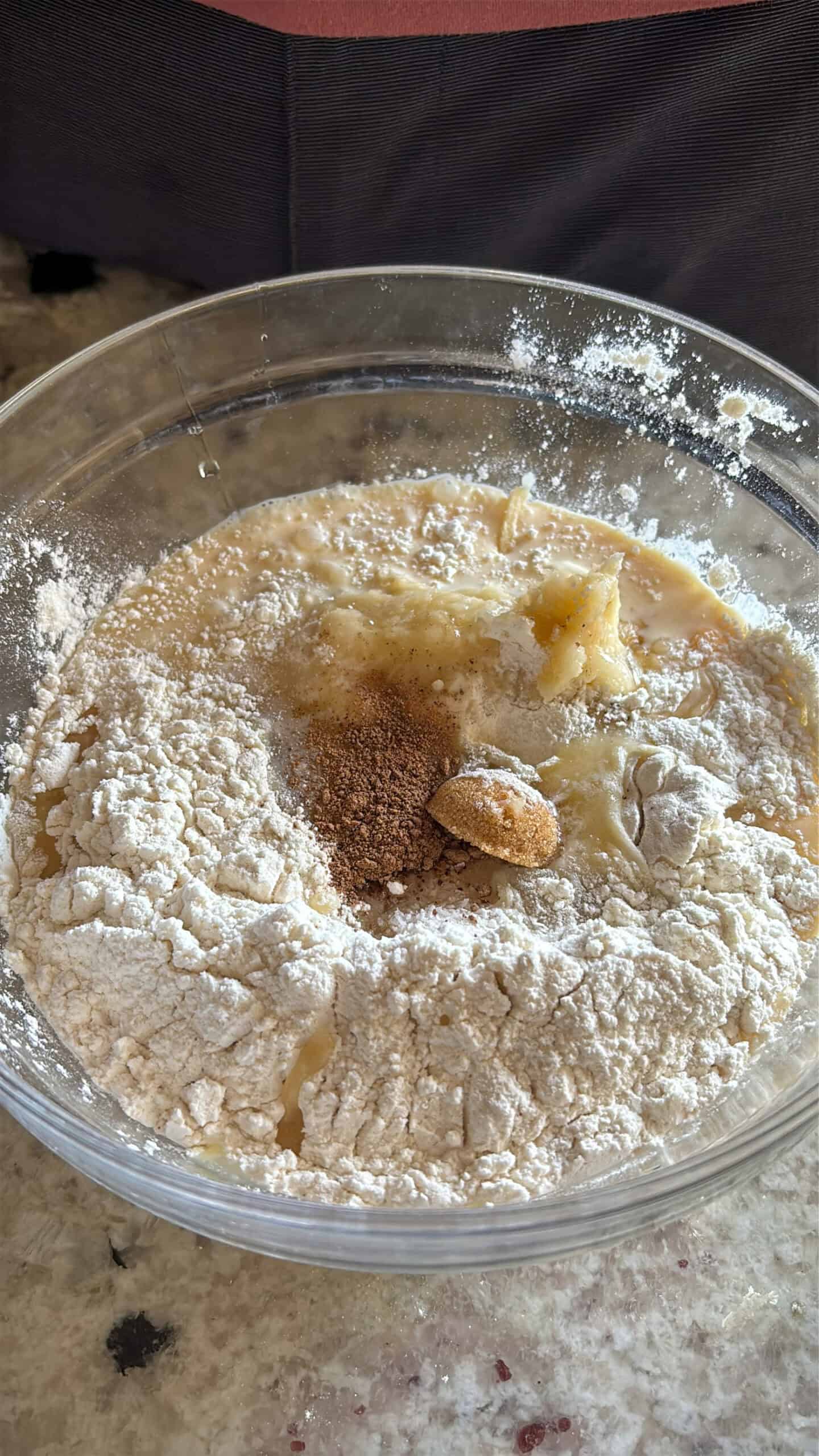 Crepe dry ingredients.