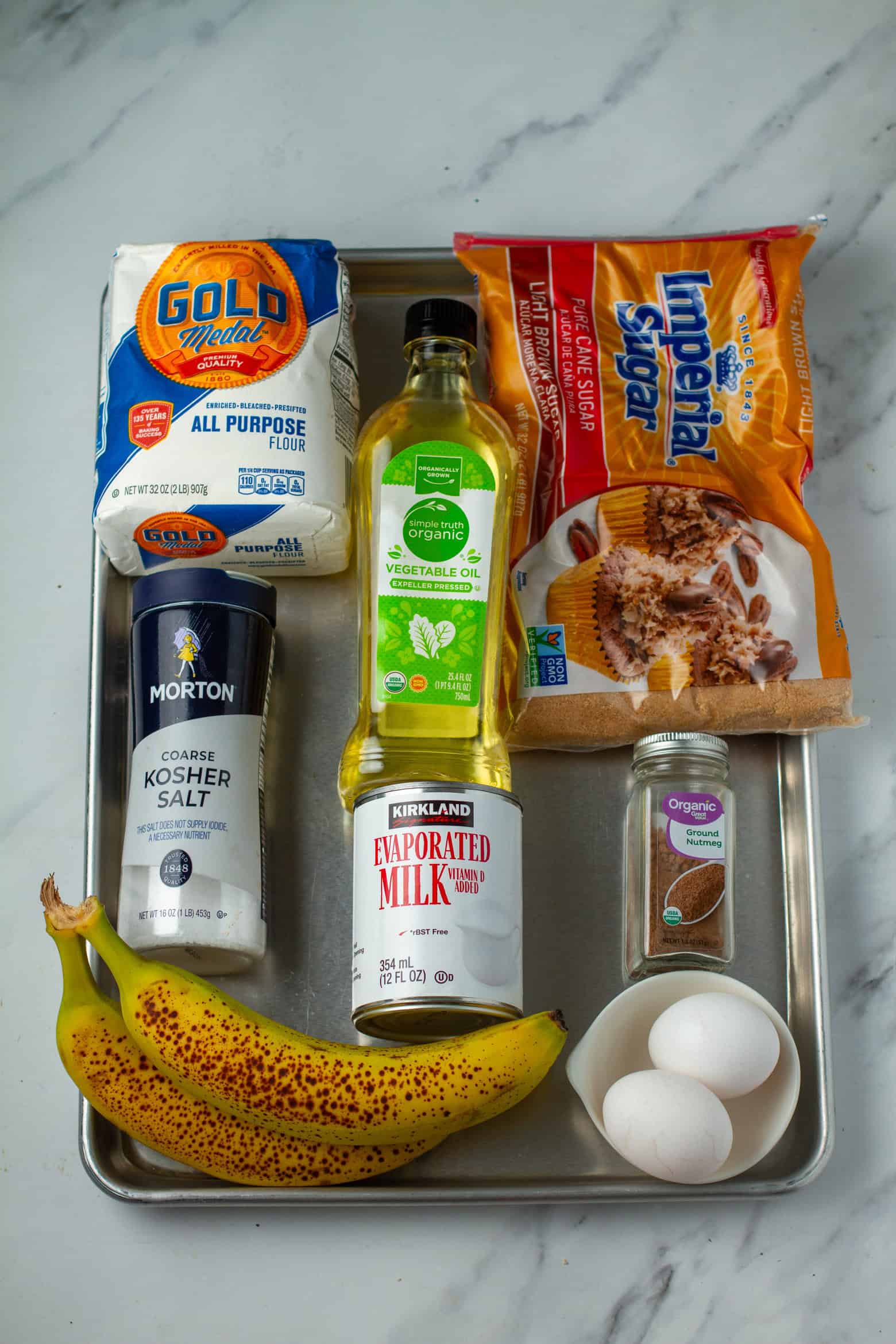 Banana Foster Crepes Ingredients.