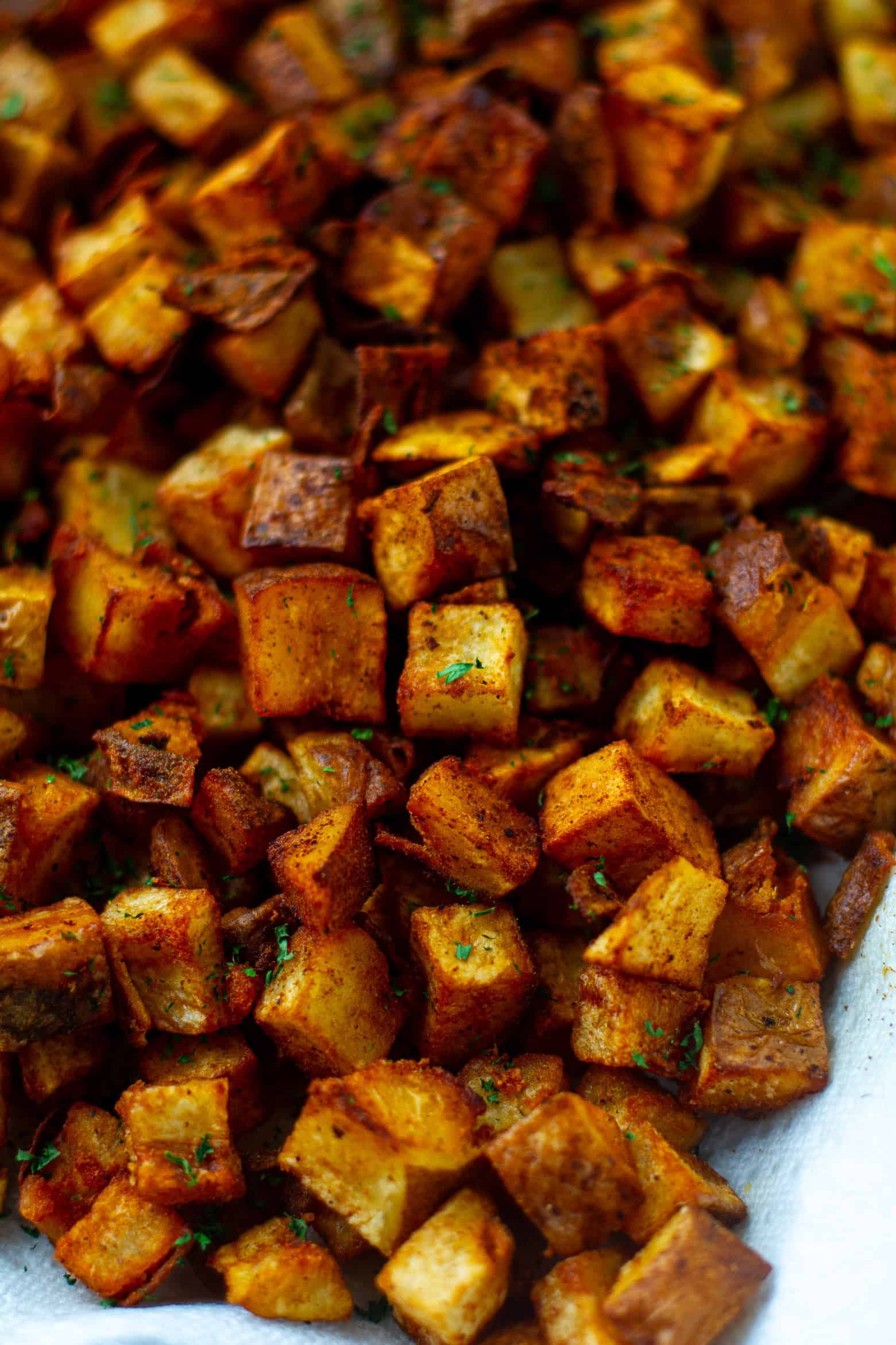 Brabrant Potatoes on a baking sheet.