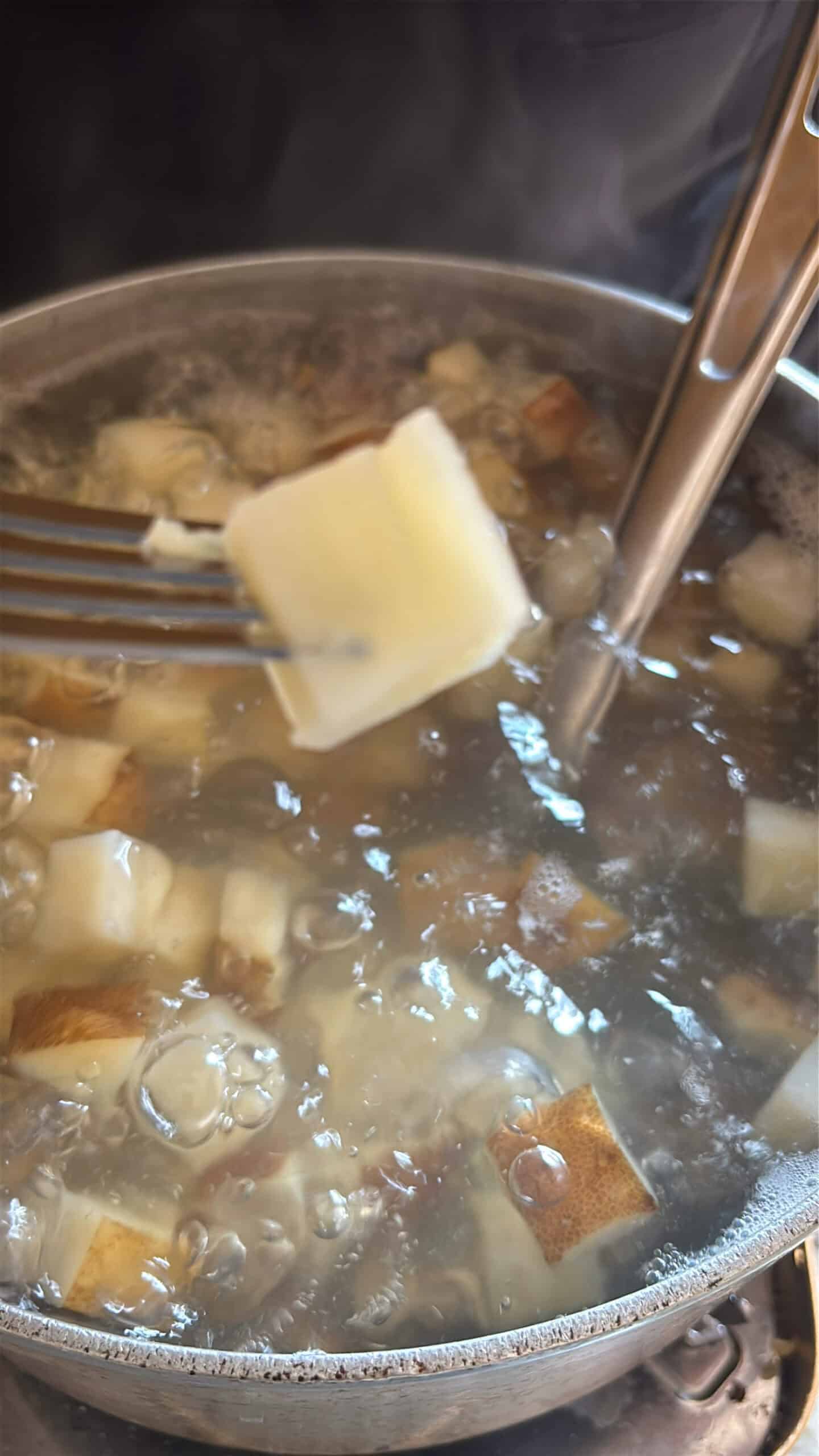 Fork tender potatoes.