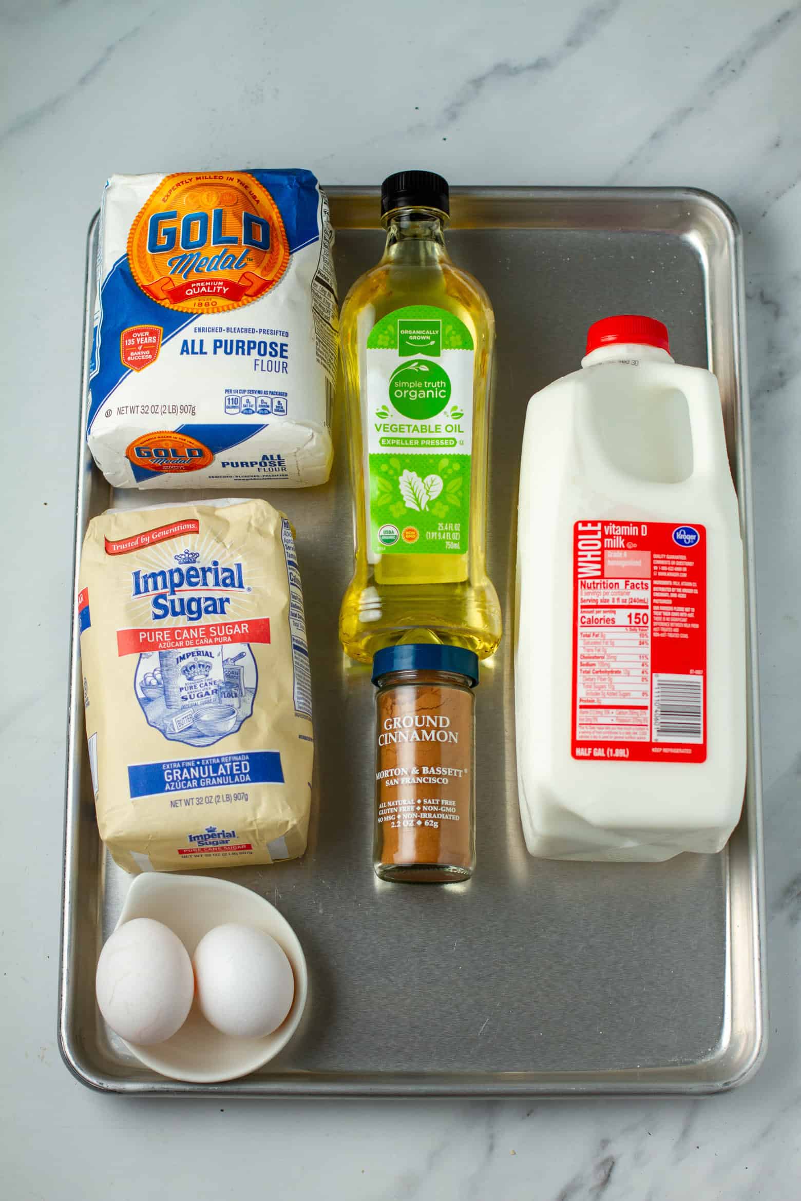 Classic Crepes ingredients.