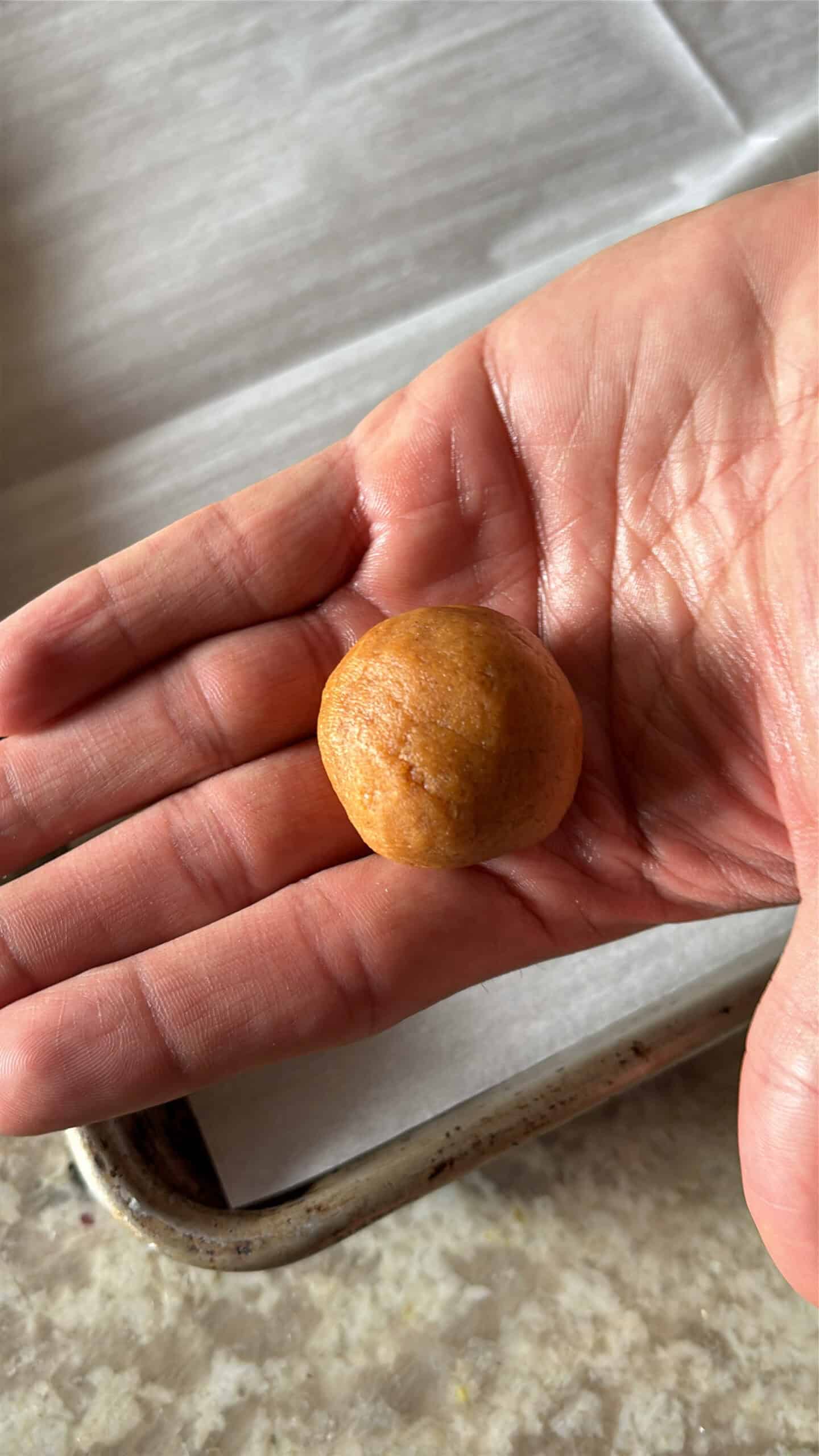 Rolled peanut butter cookie dough.