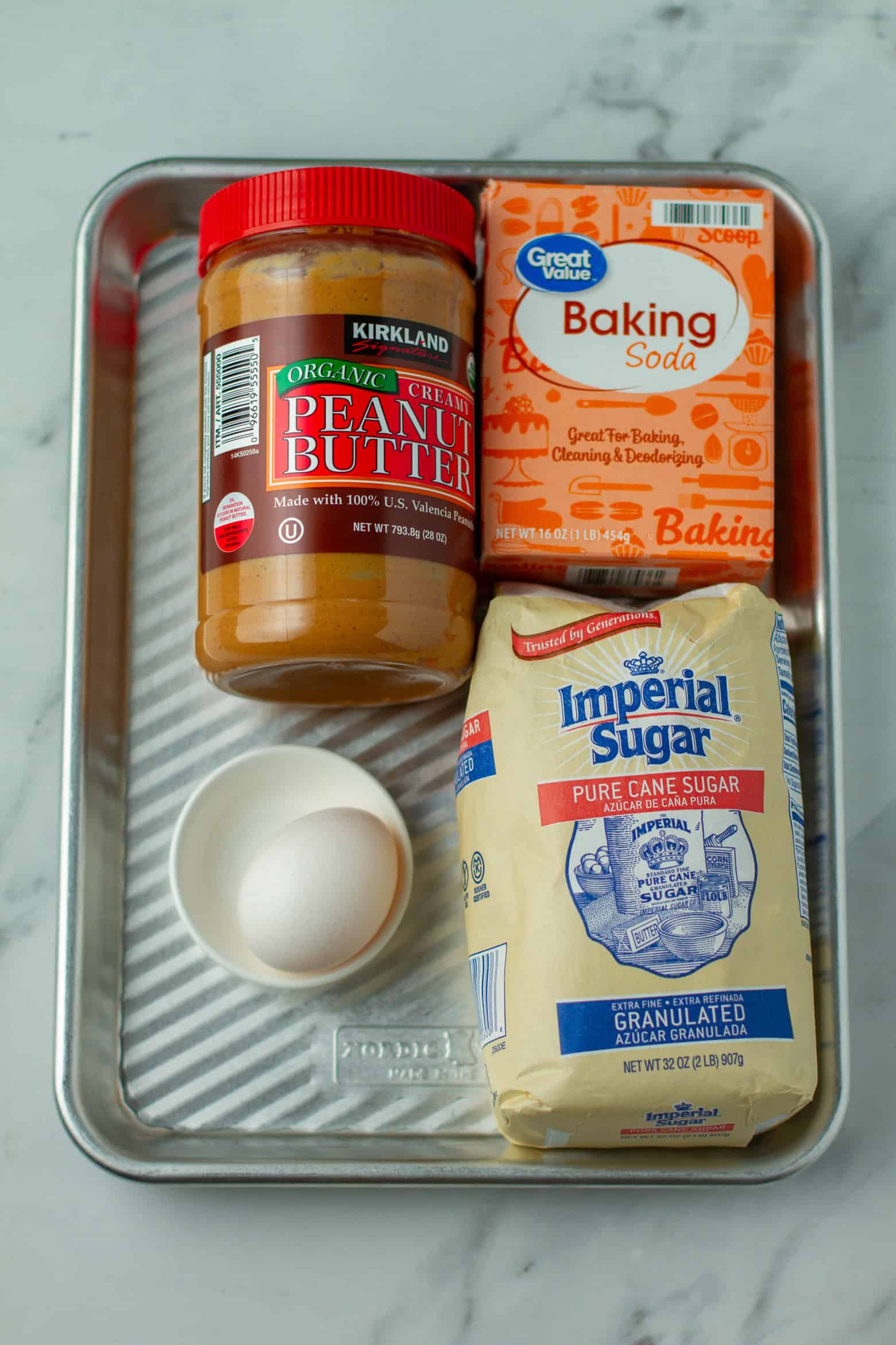 4 Ingredient Peanut Butter Cookies Ingredients.