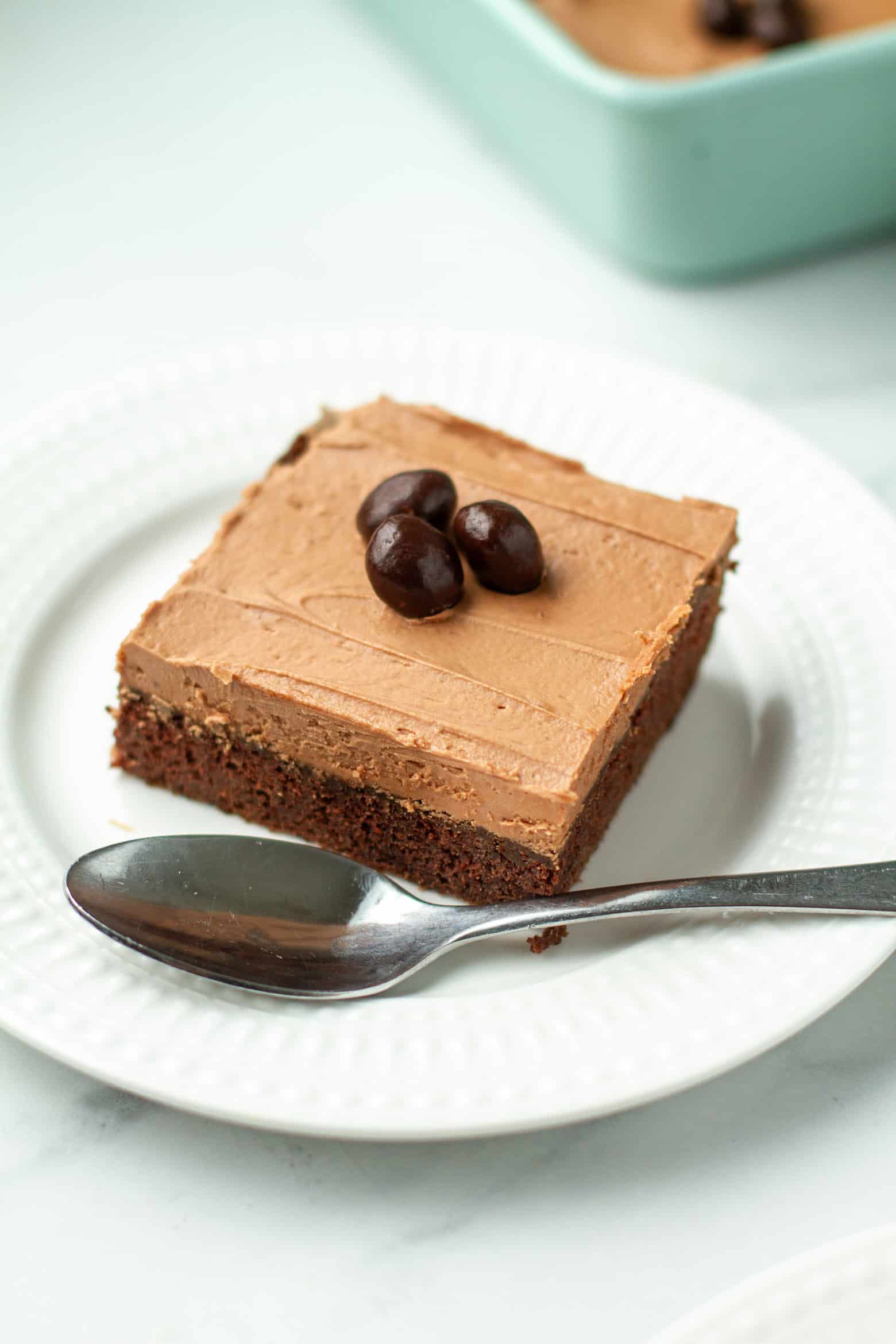 Chocolate Espresso Cake on a plate.