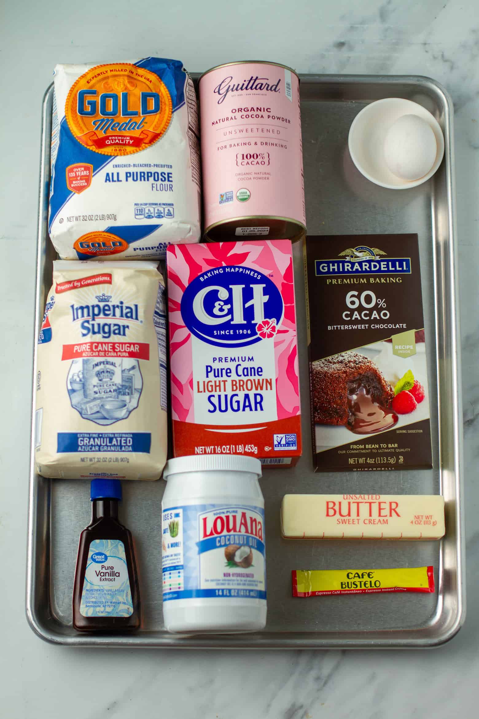 Chocolate Espresso Cake Ingredients.