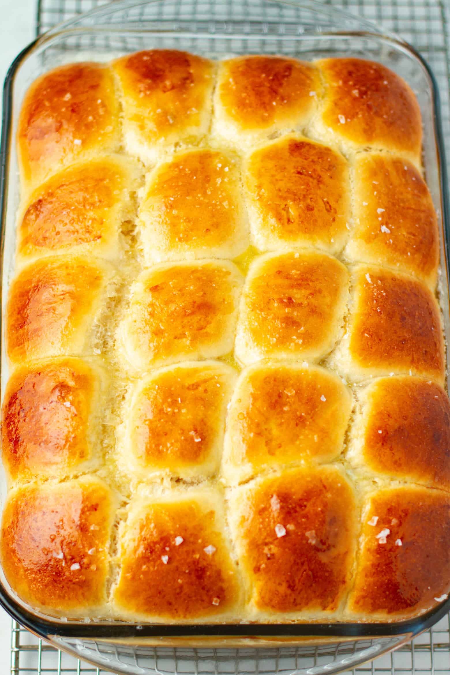 Honey Butter Rolls overhead shot.
