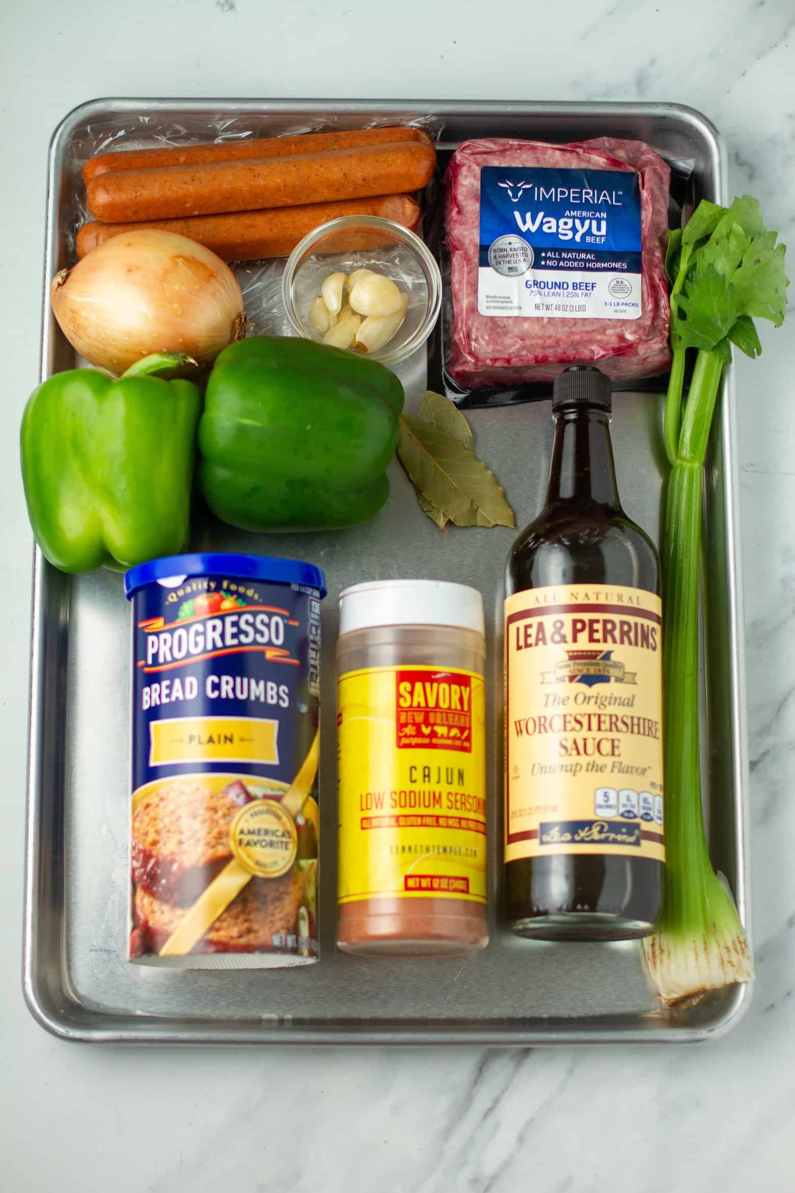 New orleans stuffed bell peppers ingredients.