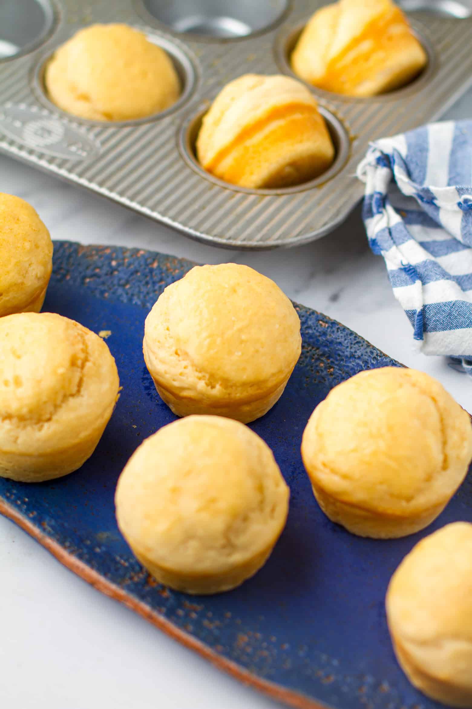 No Yeast roll on a platter.