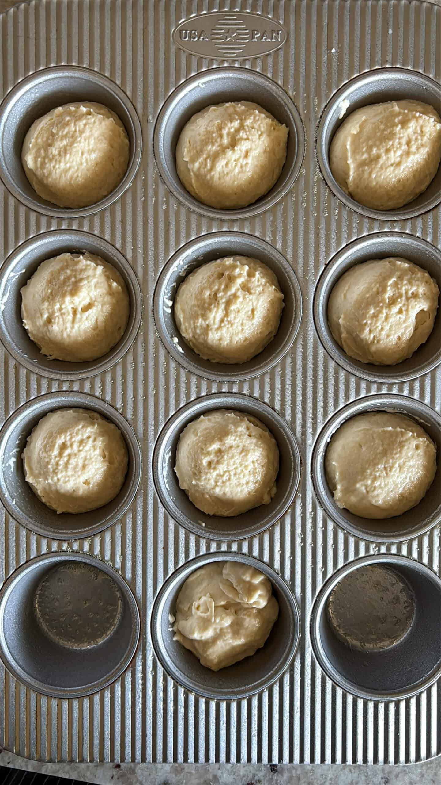 no yeast rolls in a muffin pan.