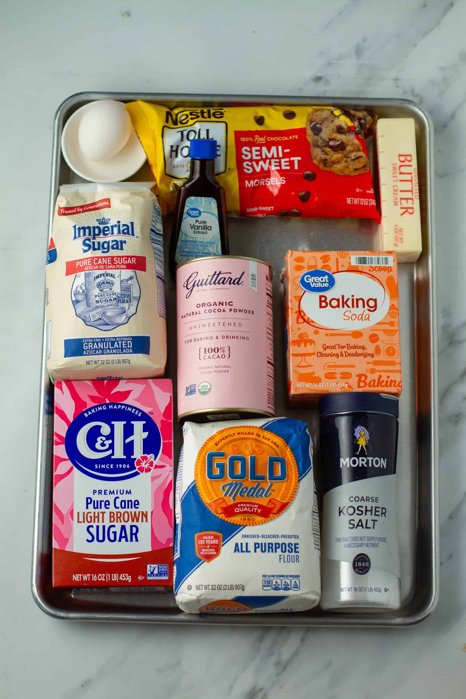 Single Serve Chocolate Cookie Ingredients.