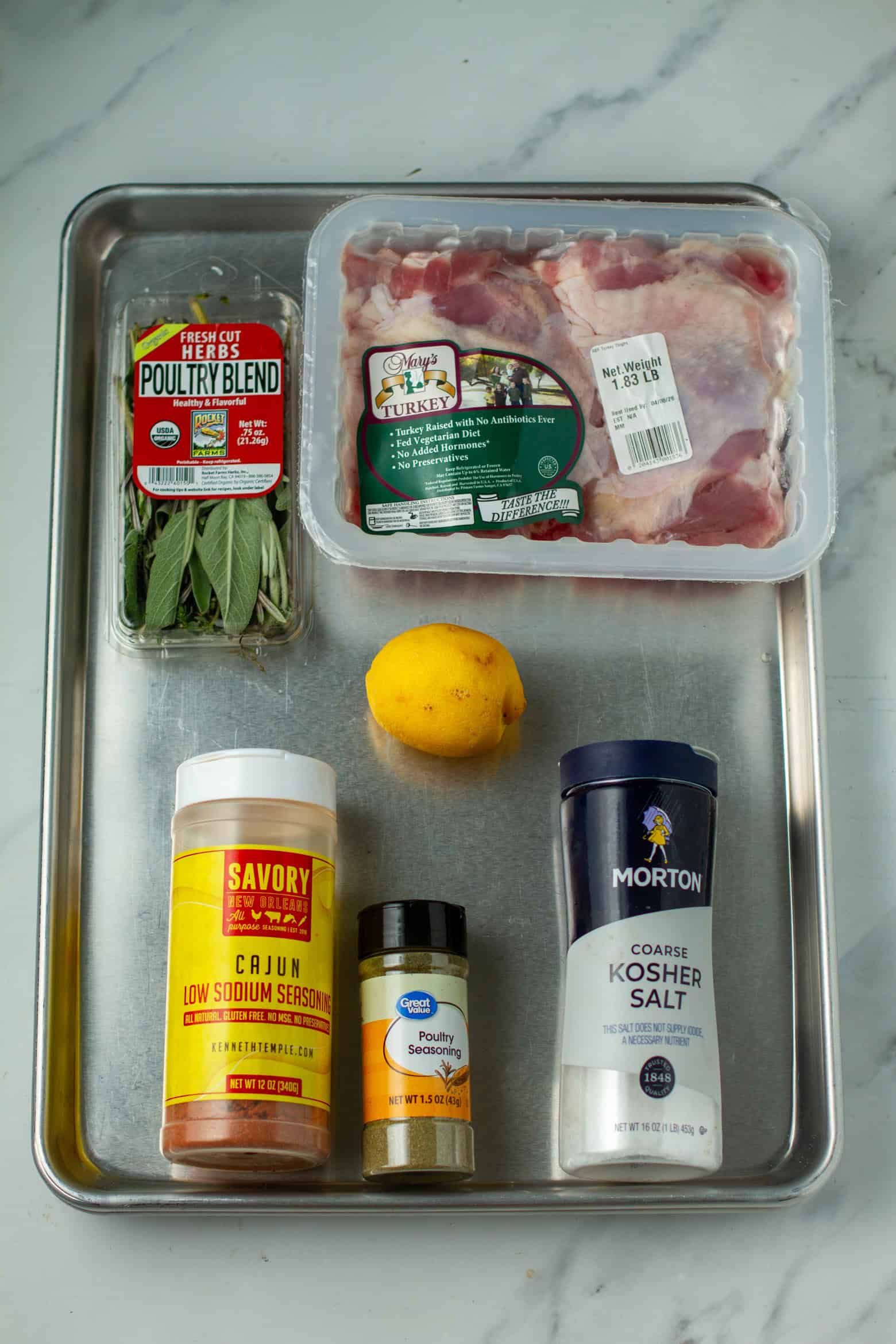 Sous Vide Turkey Thighs ingredients.