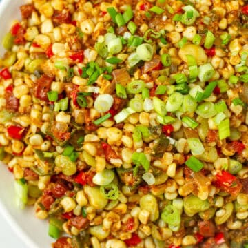 Succotash on a platter.