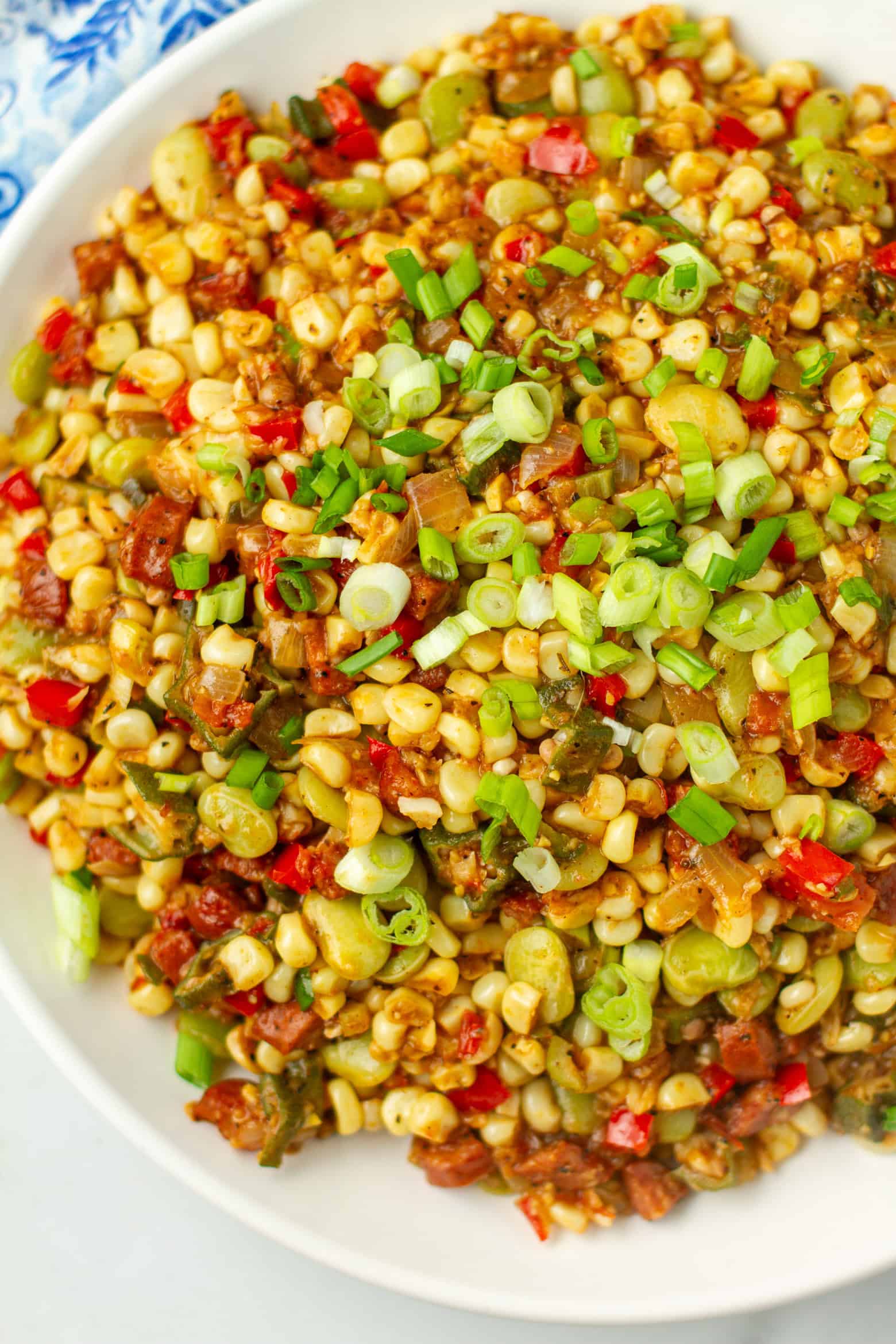 Succotash on a platter.