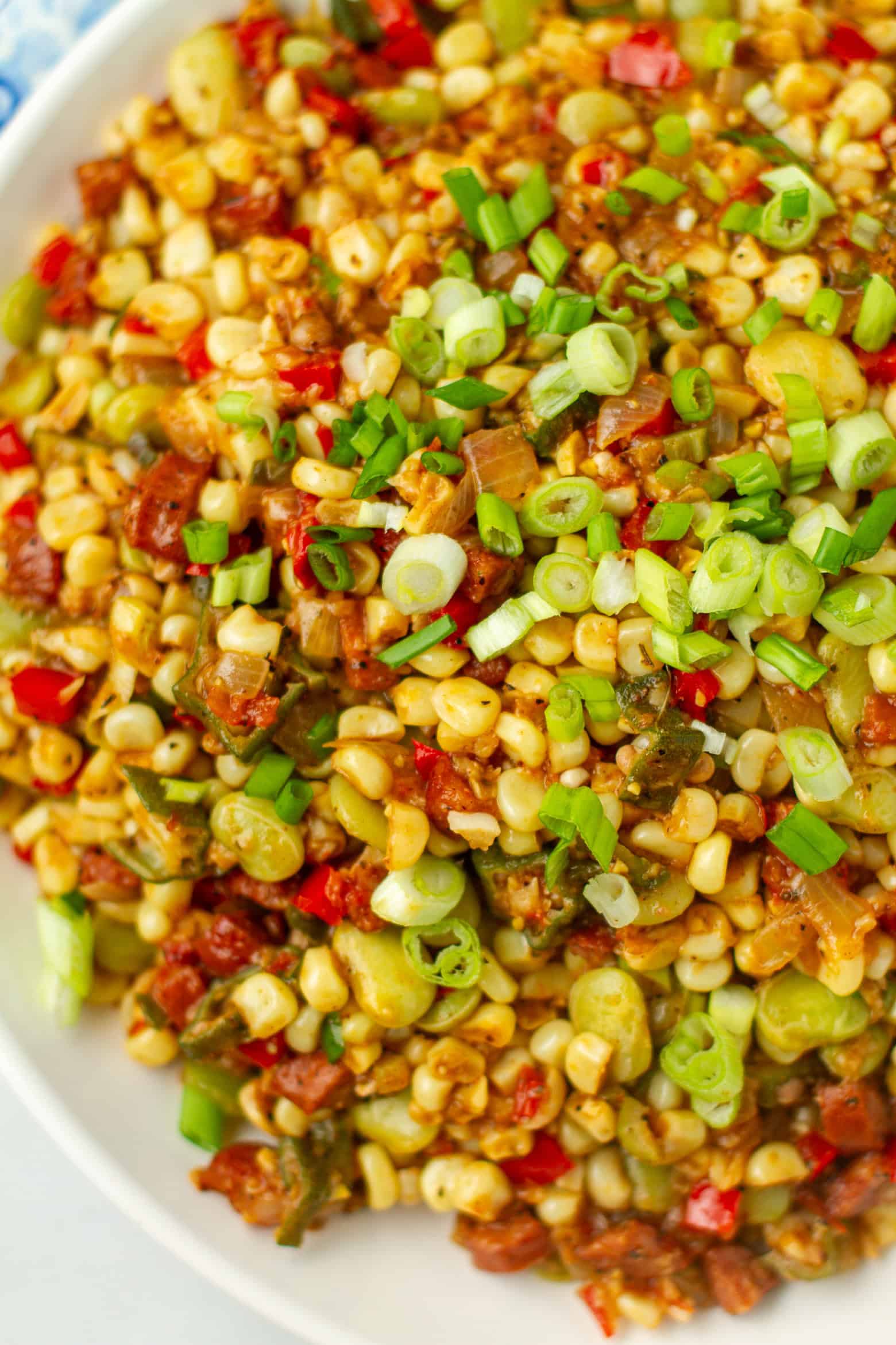 Succotash on a platter.