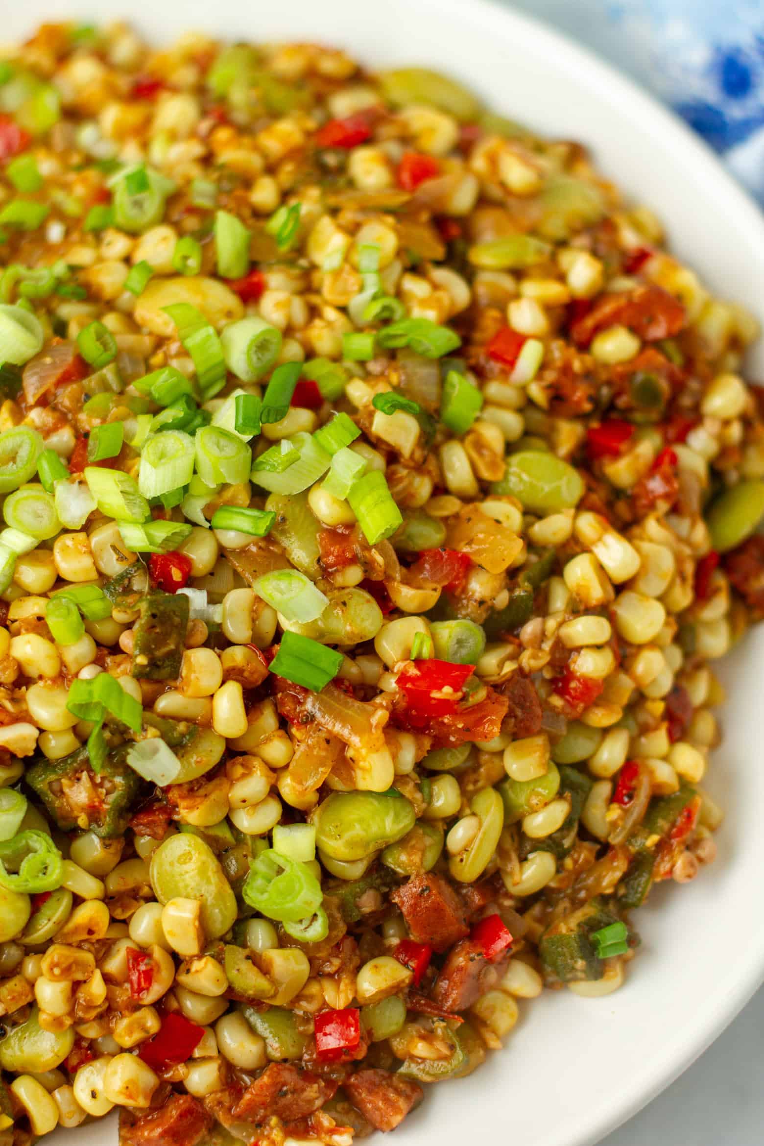 Succotash on a platter.