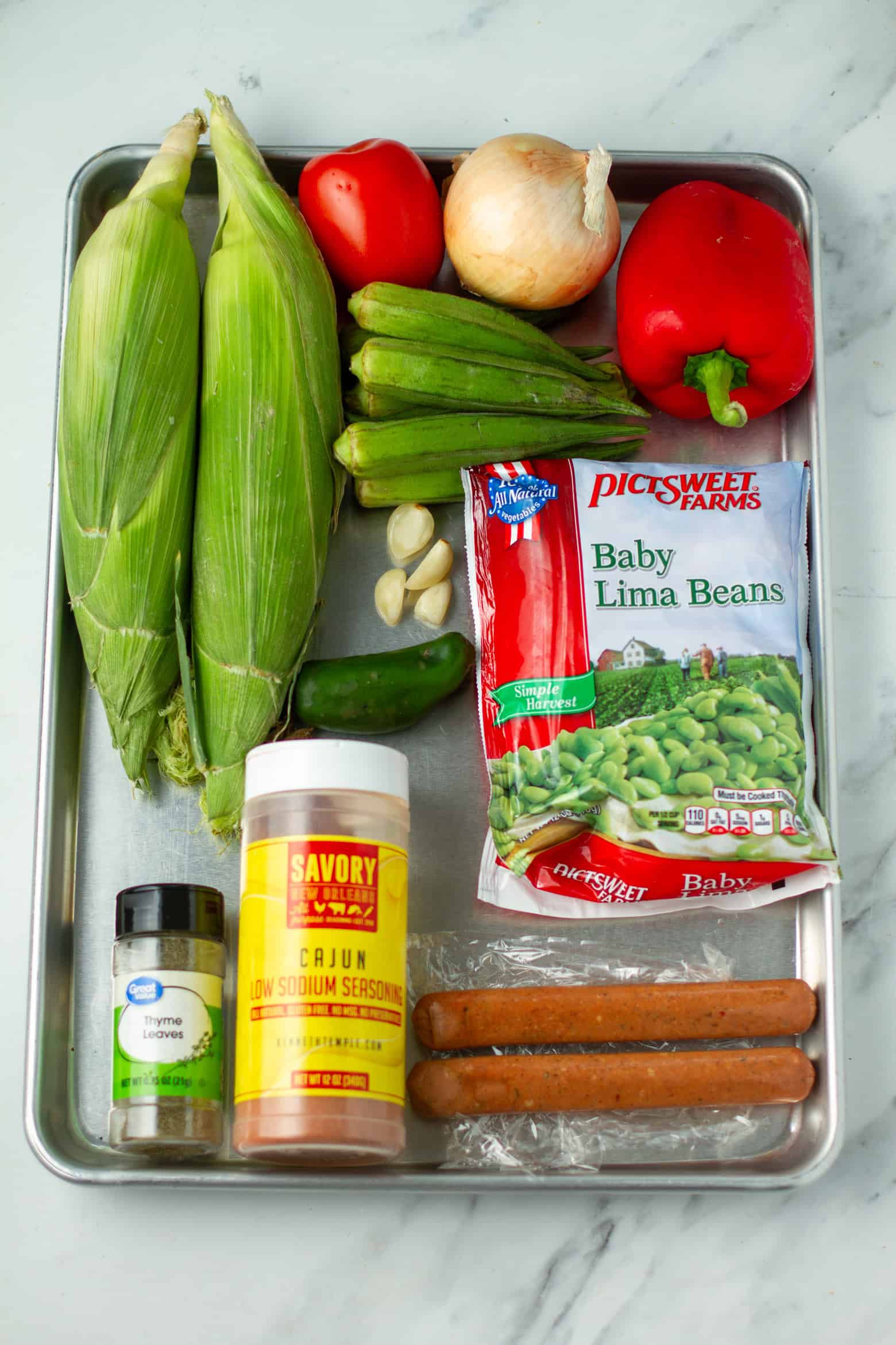 Succotash ingredients.