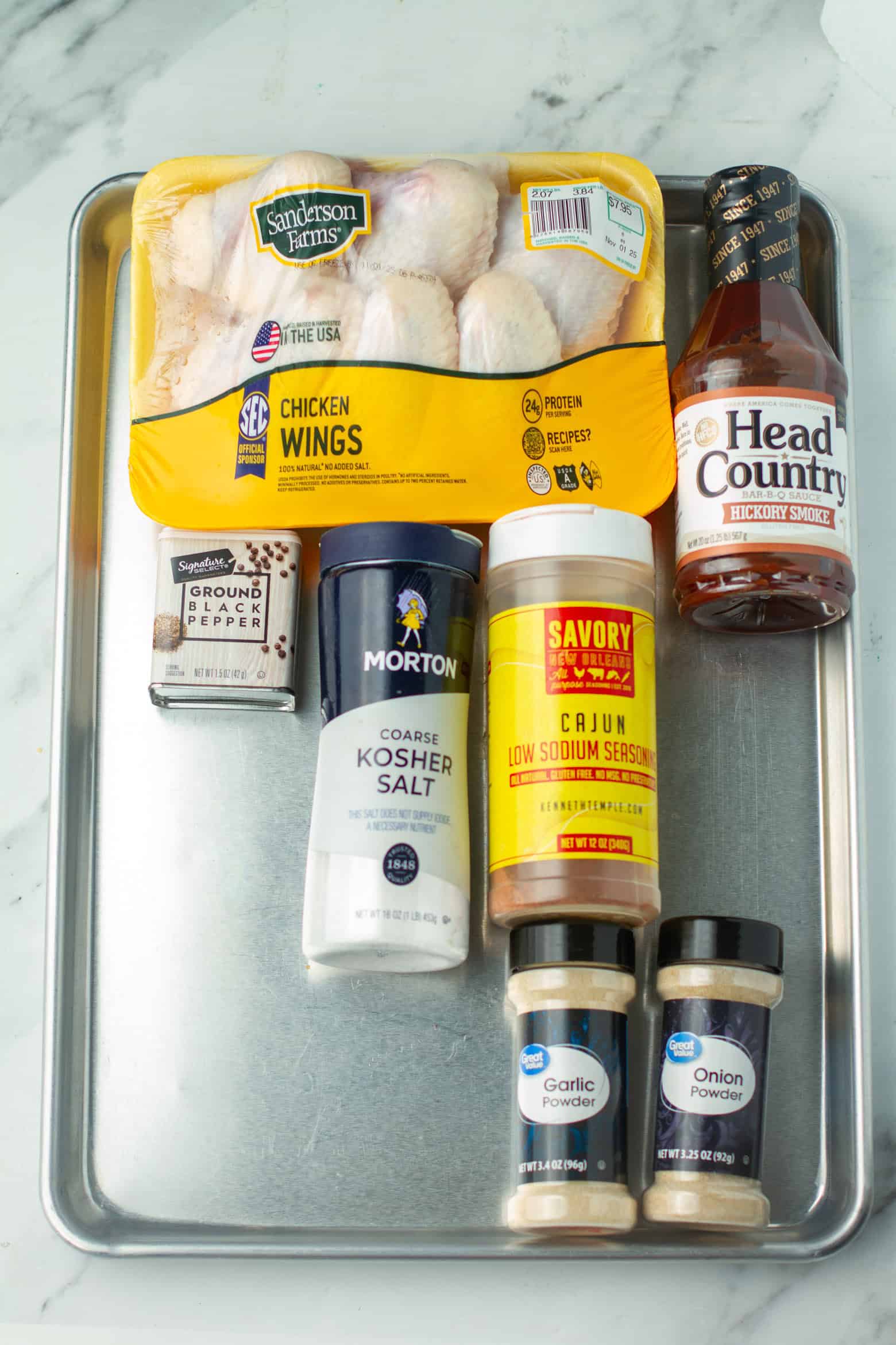 Air Fryer BBQ Chicken Wings Ingredients.