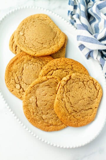 Chewy chocolate chipless cookies.