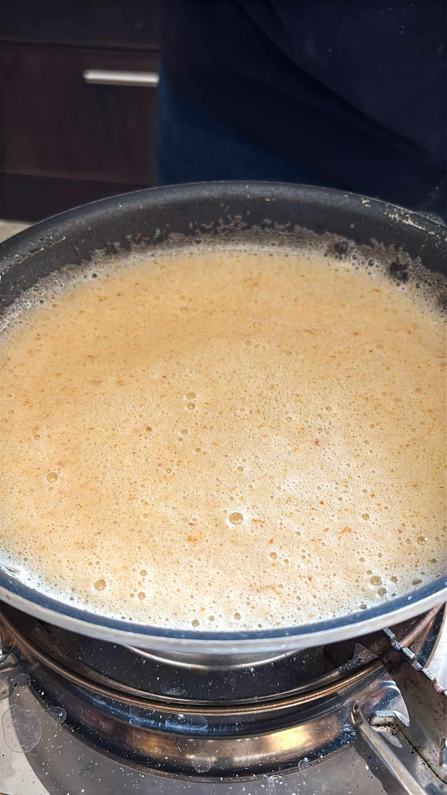 Browned butter in a small skillet.