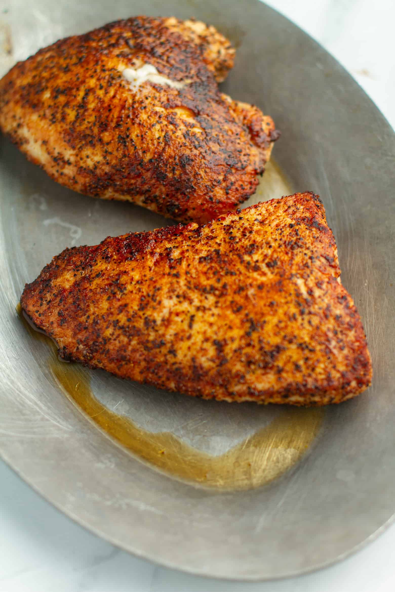 Oven Roasted Turkey Tenderloin on a hot plate.